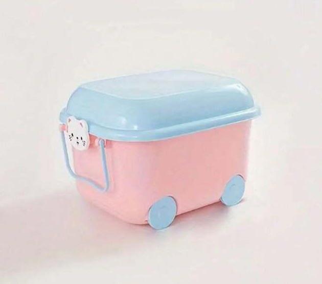 Boîte de rangement avec roulettes pour enfants