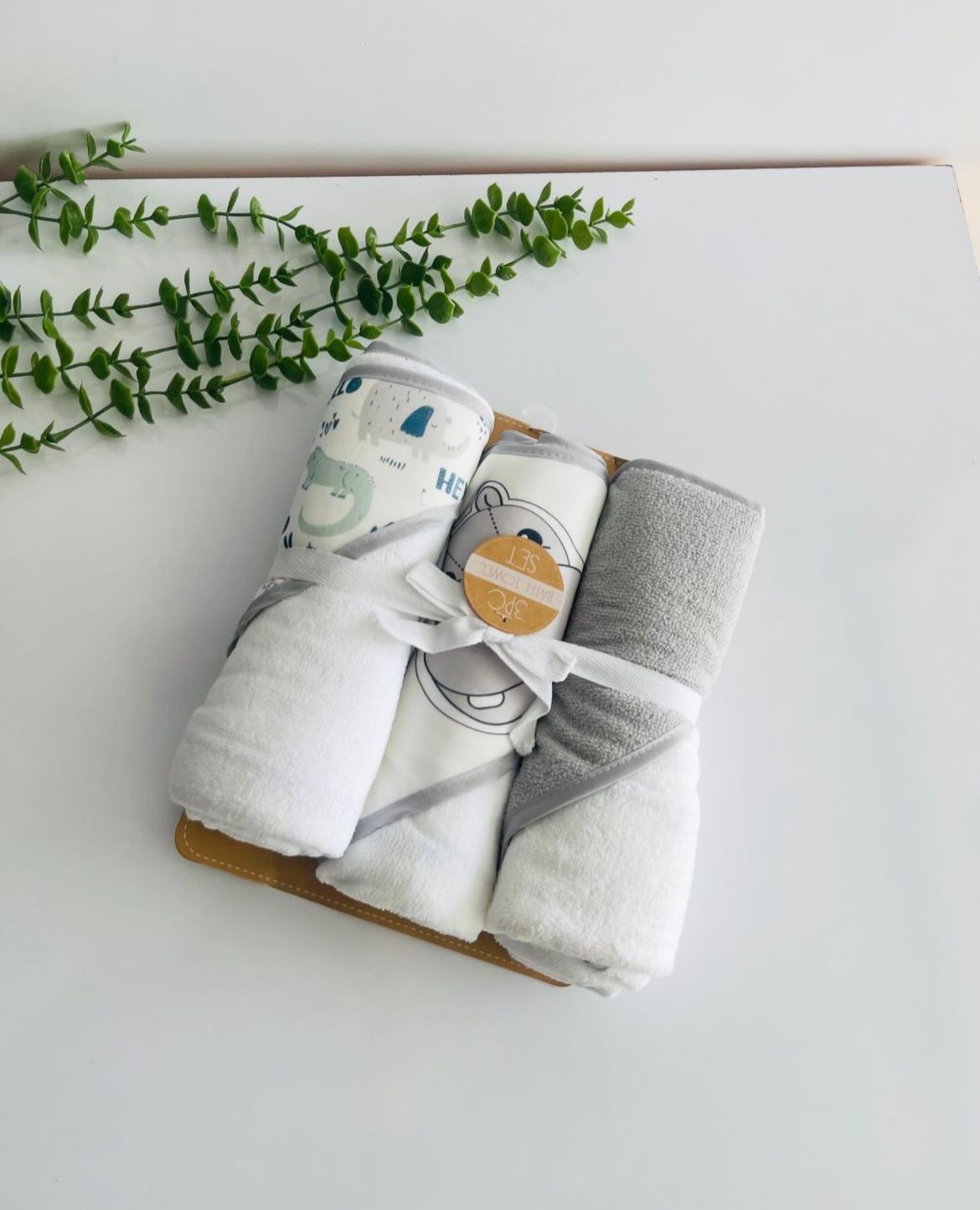 Set Serviette de Bain à Capuche pour Bébé pour Le Bain de Bébé de 0 à 3 Ans – Image 2