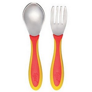Set 2 Couverts Inox Bi Matière- Orange – TIGEX