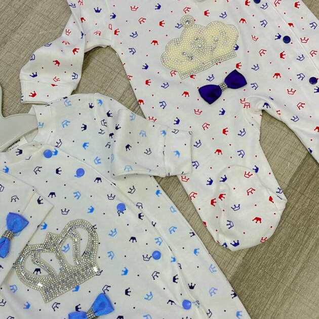 Grenouillère prince 👑 en coton