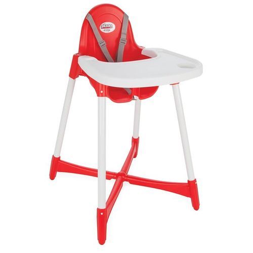 Chaise haute d’alimentation avec ceinture de sécurité pratique de 6 à 36 mois ( Rouge)