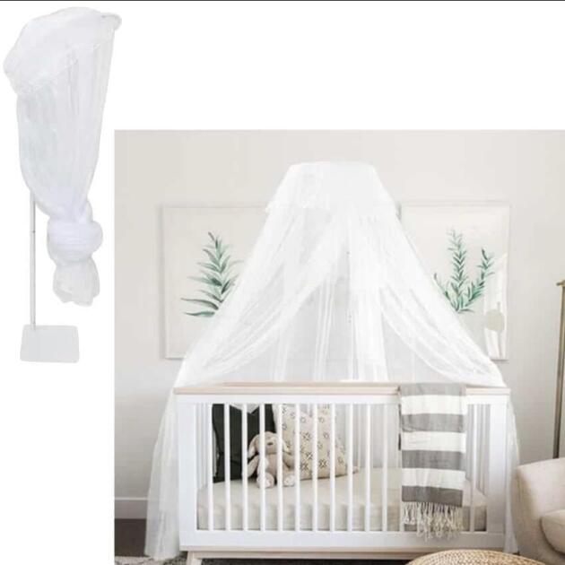 Ciel de lit / moustiquaire bébé avec support