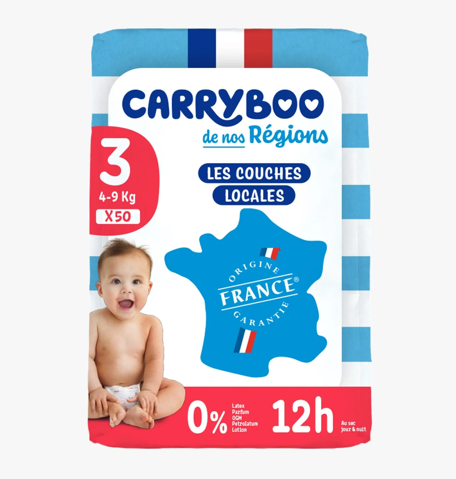 Carryboo Couches Écologiques Taille 3 (4-9kg) 50 unités