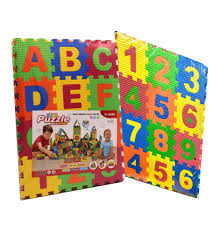 Tapis puzzle en mousse EVA avec lettres de l'alphabet et chiffres