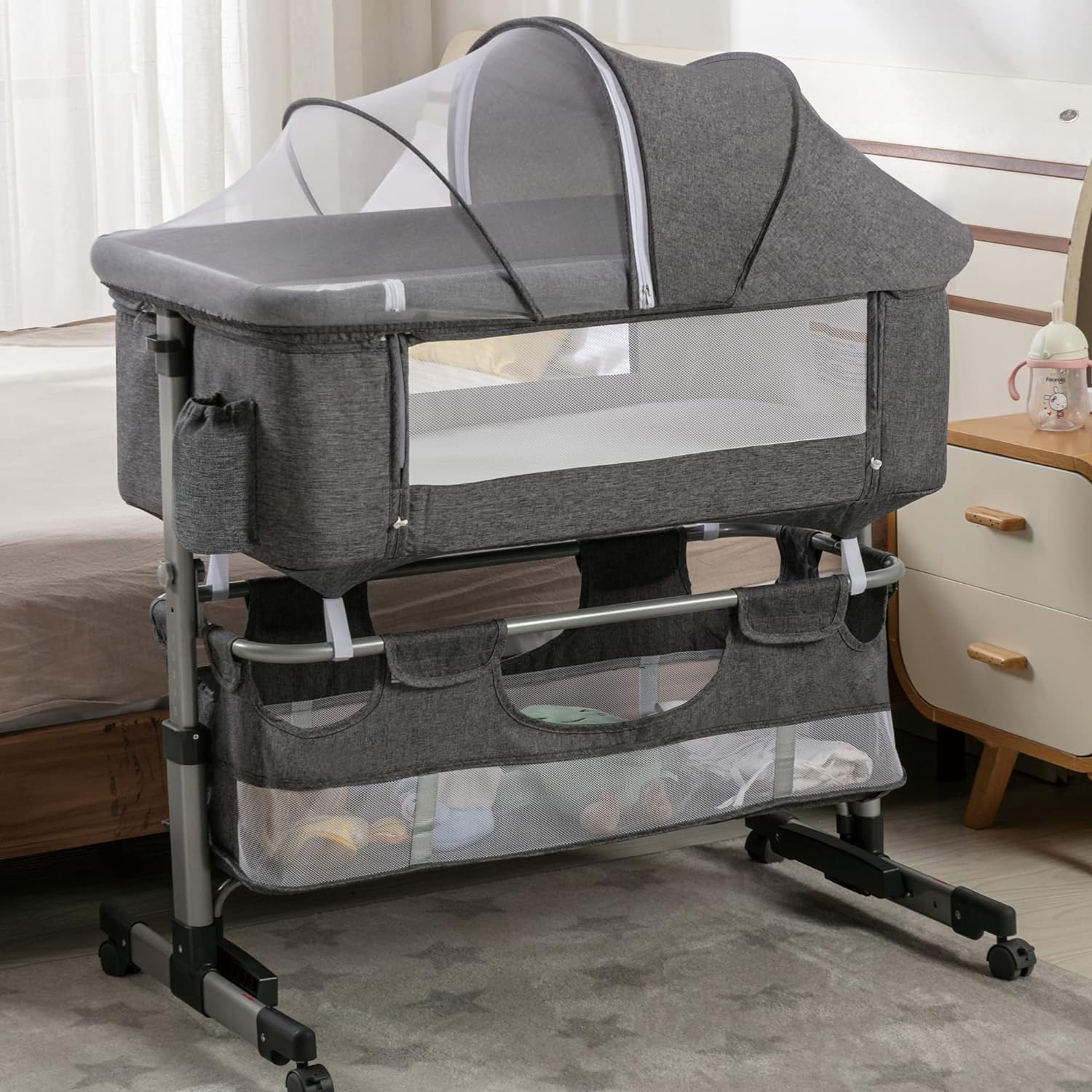 LIT BERCEAU CODODO POUR BEBE AVEC PANIER DE RANGEMENT – Image 4
