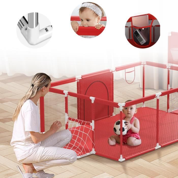 Parc de jeu enfants Anti-Chute Rectangle – ROUGE – Image 2