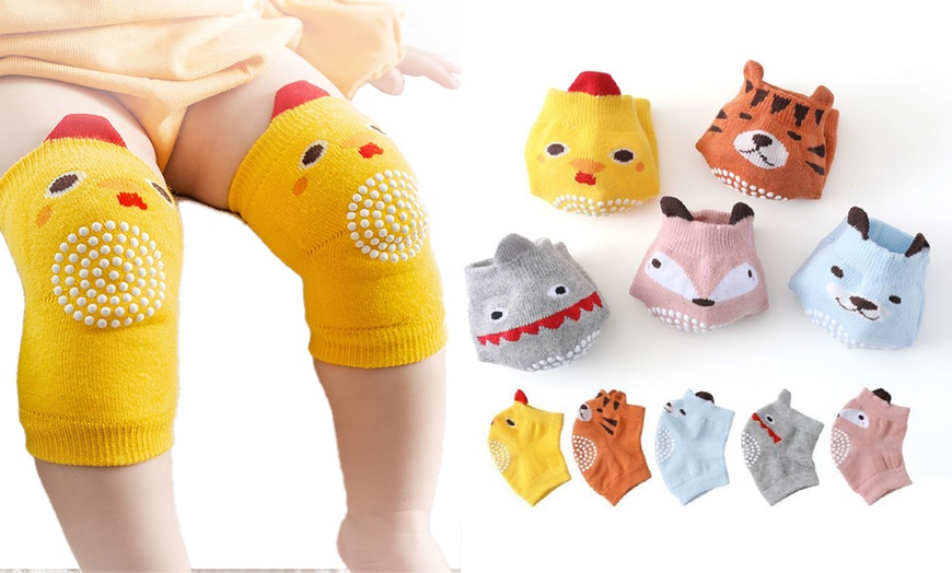 Protège Genoux bébé,Coton avec points en caoutchouc antidérapants – Image 2