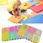 Tapis puzzle en mousse EVA avec lettres de l'alphabet et chiffres – Image 2