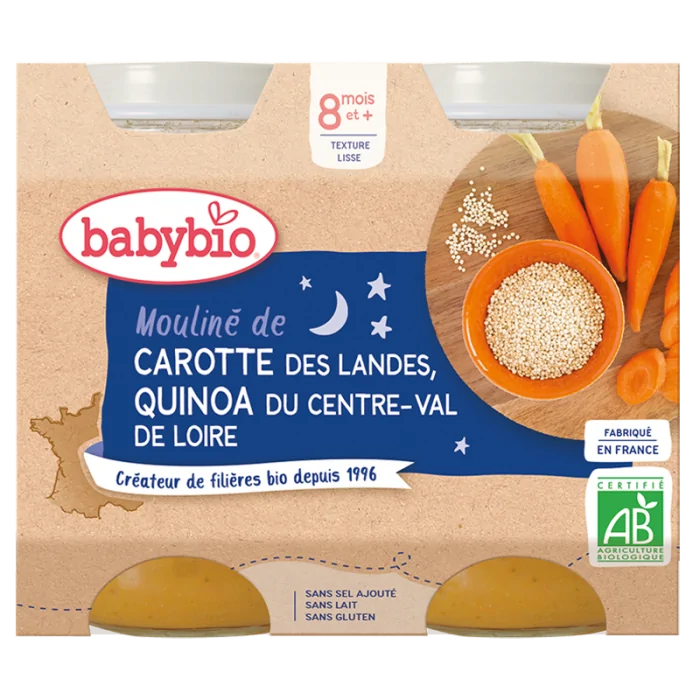 Babybio Carotte Quinoa 2x200g 8m+