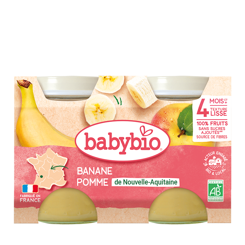 BABYBIO BANANE POMME DE NOUVELLE-AQUITAINE