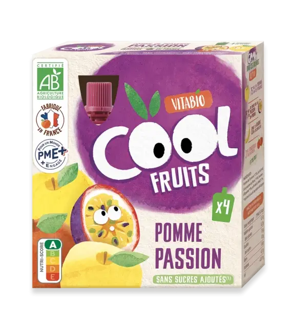 Vitabio Cool Fruits Pomme Passion 4x90g