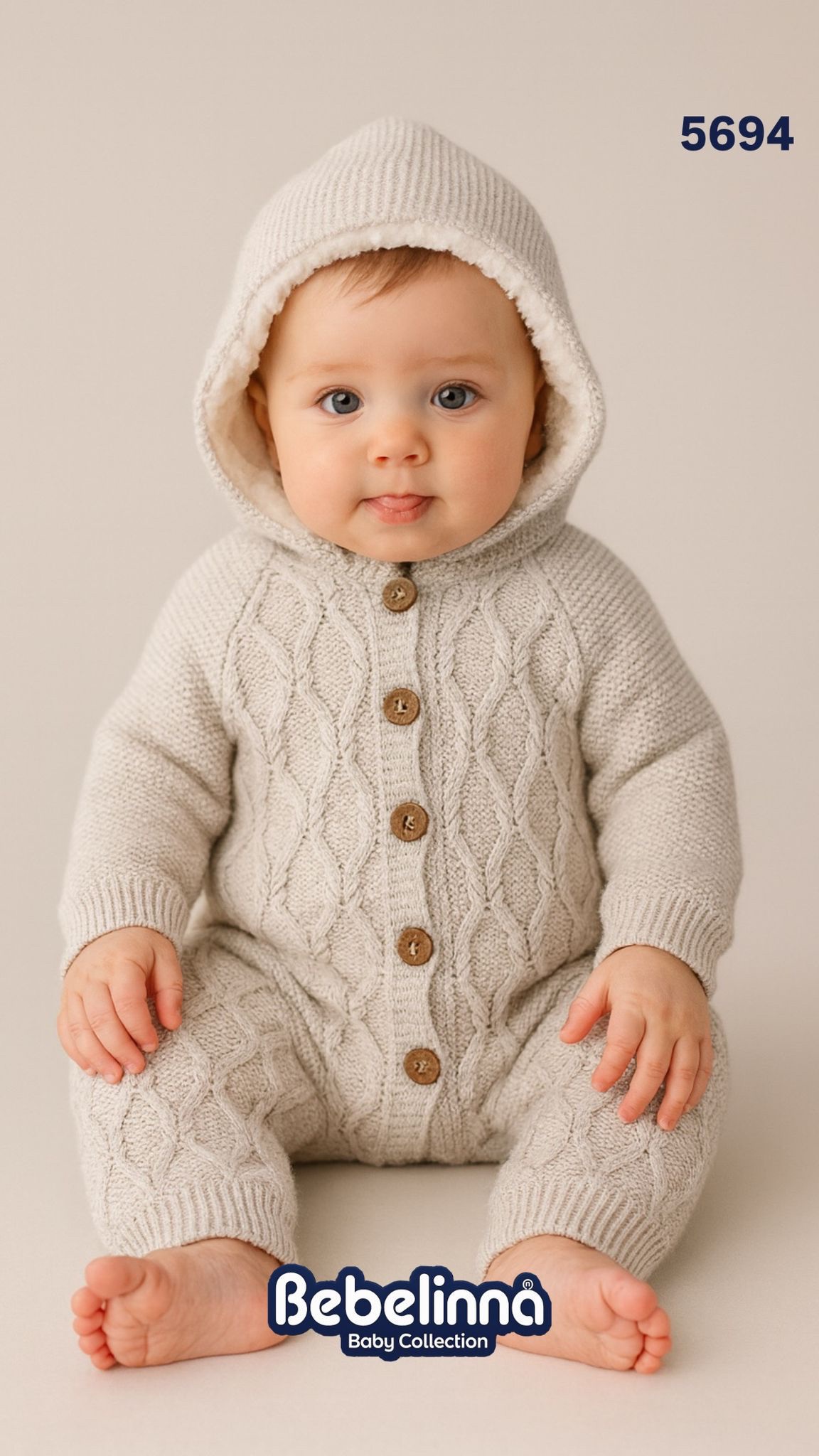 Bebelinna COMBINAISON EN TRICOT ULTRA CHAUDE – Image 2