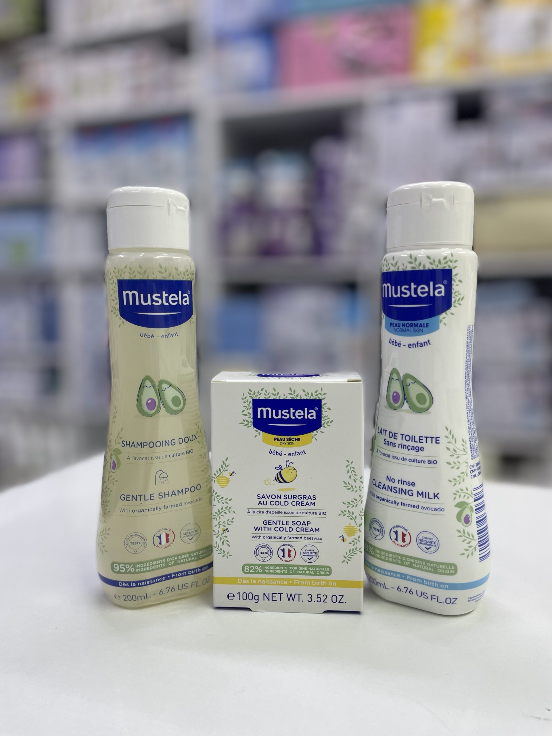 Mustela Pack Baby Essentiel Lait De Toilette & Shampooing & Savon 200ml