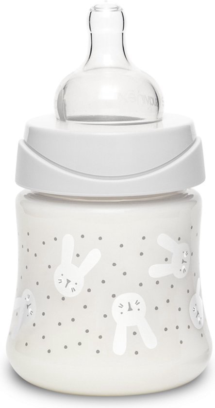 Suavinex Biberon en plastique à Col Large 150ml - Lapin Gris – Image 2