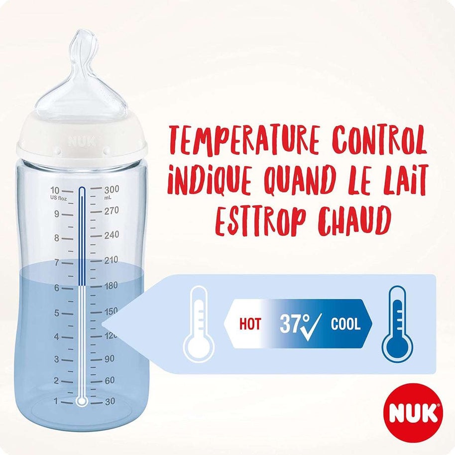 Nuk Biberon first choice+ Température control 240 ml en Verre – Bleu – Image 3