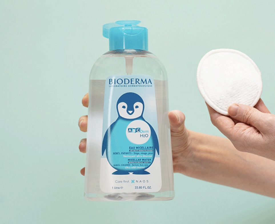 BIODERMA ABCDERM H2O 1L POMPE INVERSE – Image 2