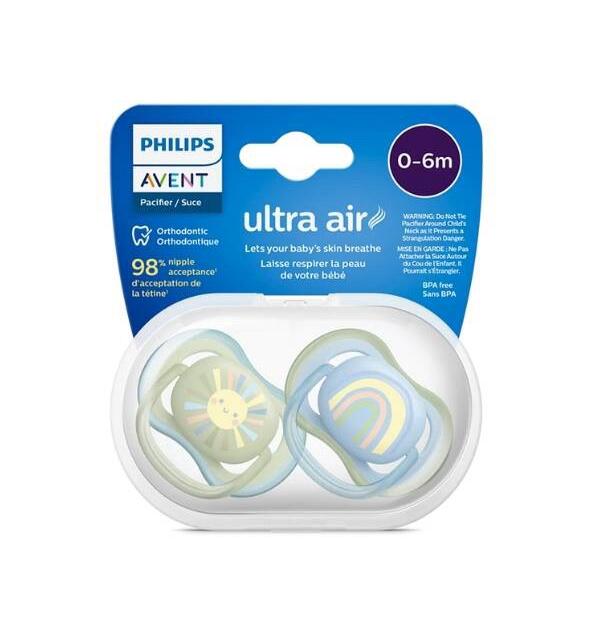Avent Sucette Ultra Air 0-6m Boy Scf085/58
