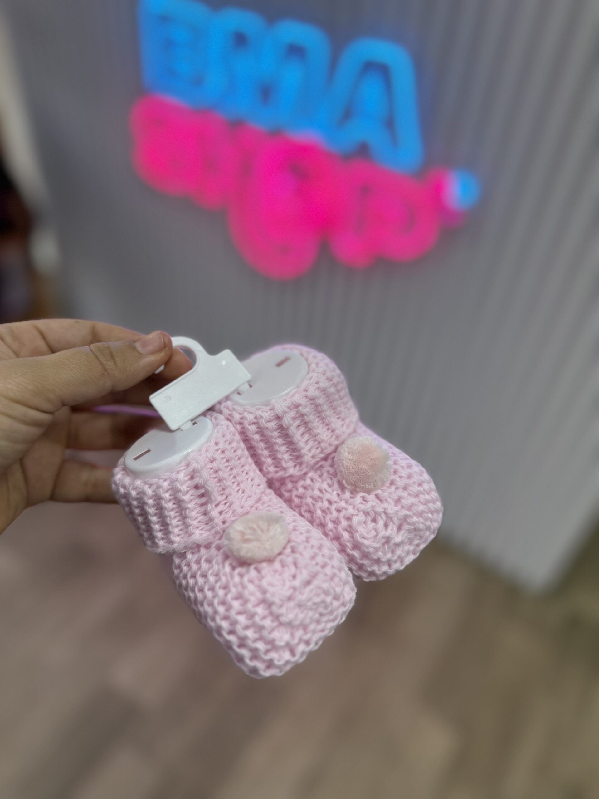 Chaussons bébé en tricot 100% coton – Image 4