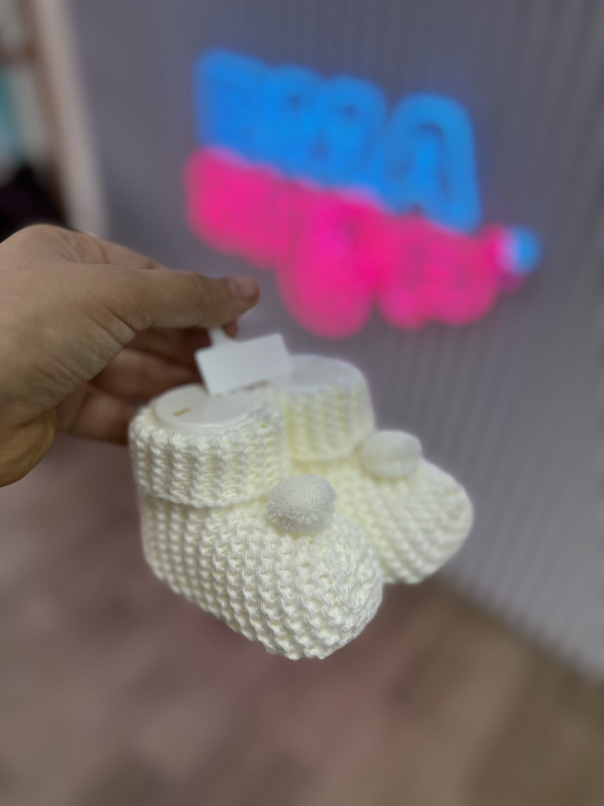 Chaussons bébé en tricot 100% coton – Image 5