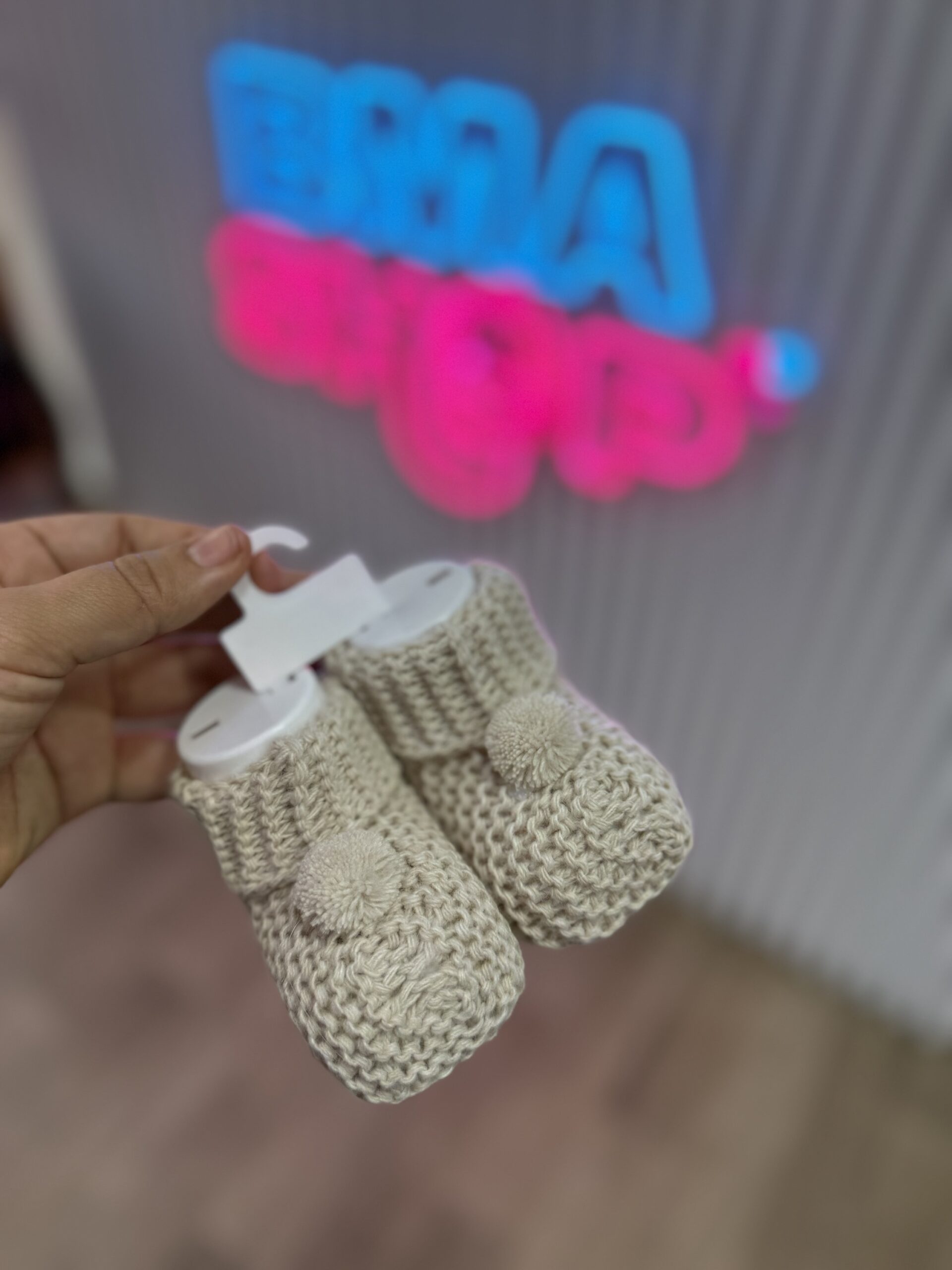 Chaussons bébé en tricot 100% coton – Image 6
