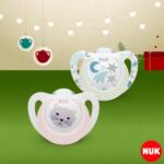 Nuk 2 Sucette Silicone Star Day & Night 6-18 mois Chat/Etoiles