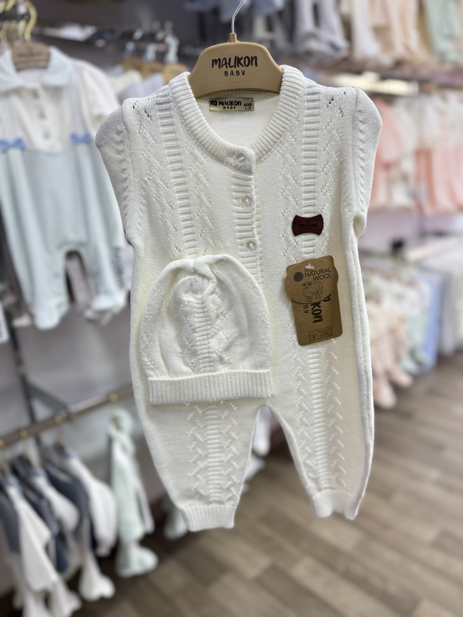 Combinaison en maille avec bonnet – Image 3