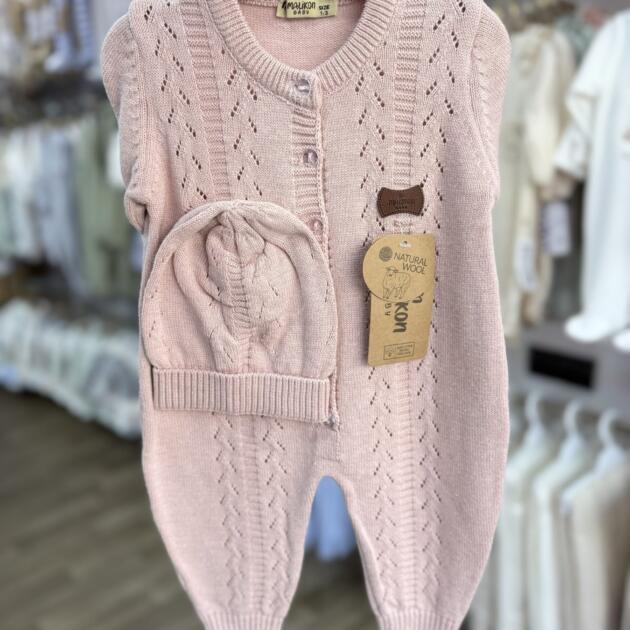 Combinaison en maille avec bonnet
