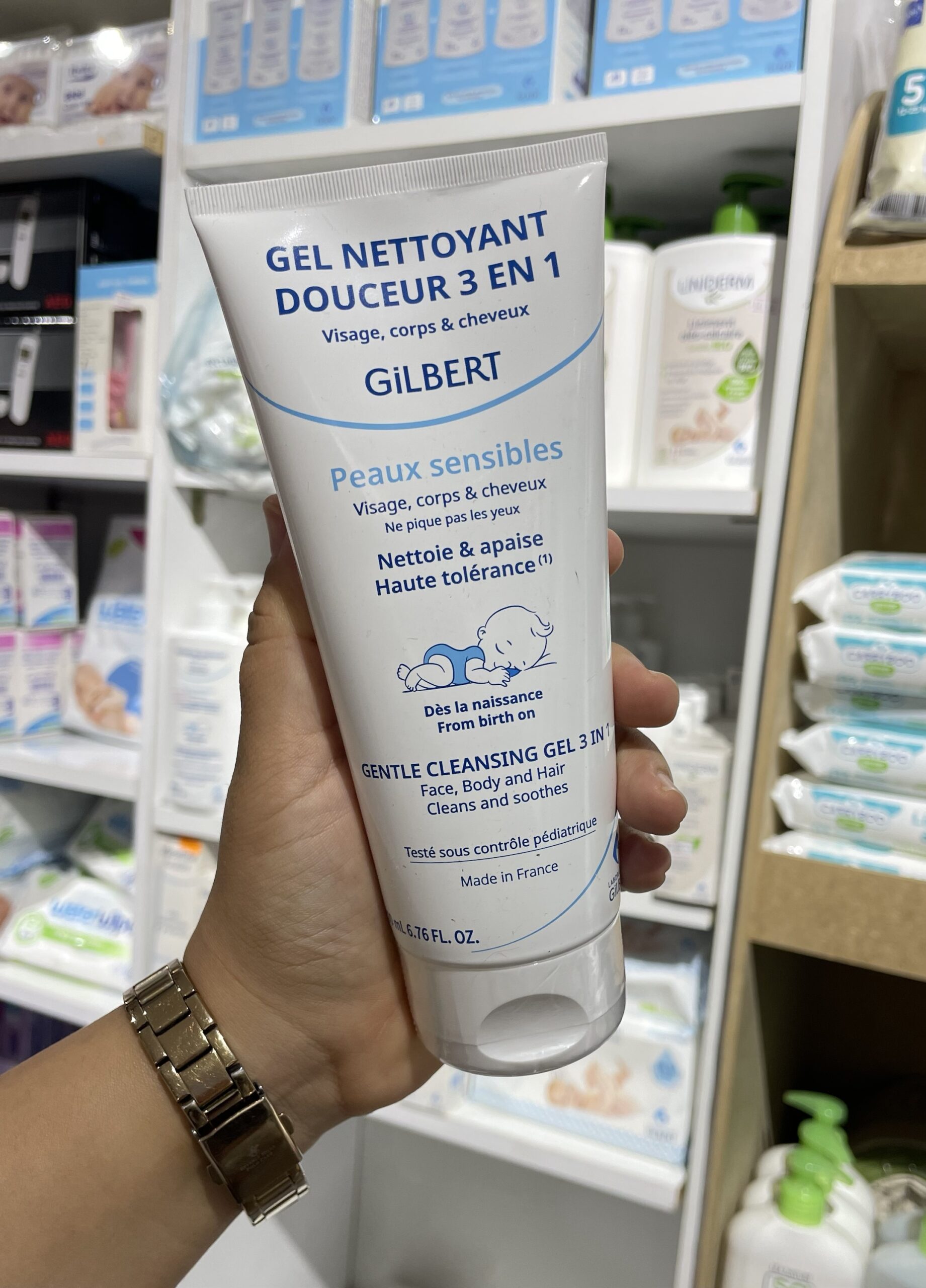 Gilbert Gel nettoyant douceur 3 en 1 bébé 200ml