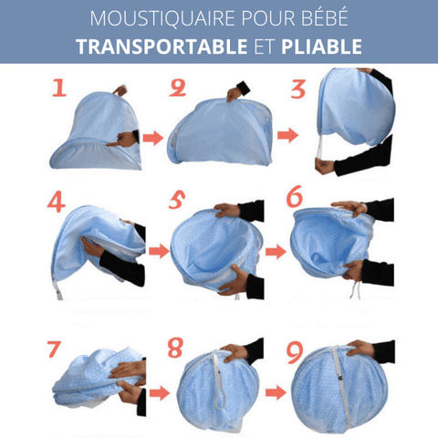 MOUSTIQUAIRE LIT POUR BEBE PORTABLE ET PLIABLE – Image 5