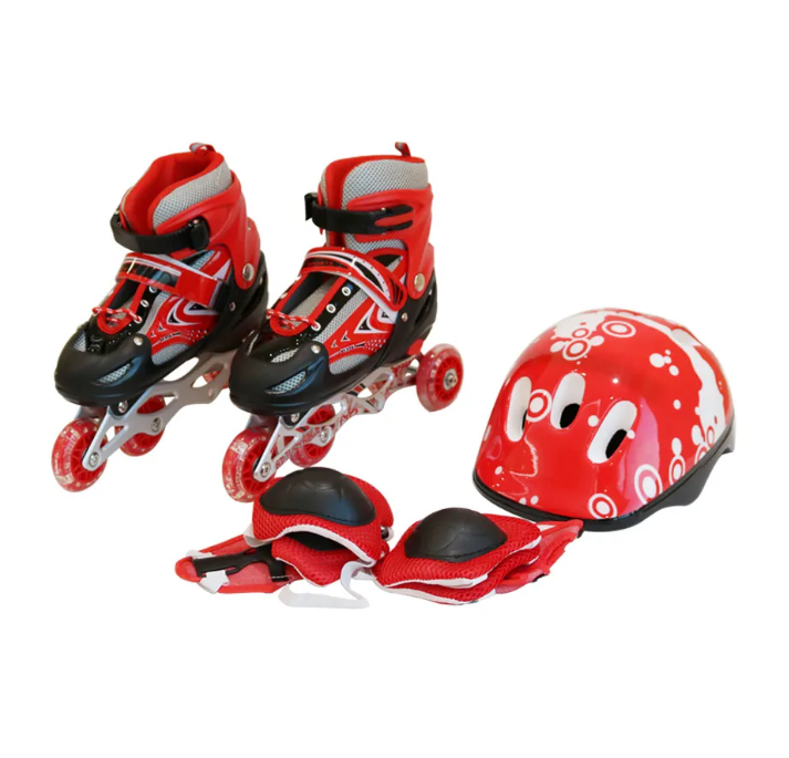 ROLLERS POUR ENFANTS AVEC CASQUE ET PROTECTION – Image 3