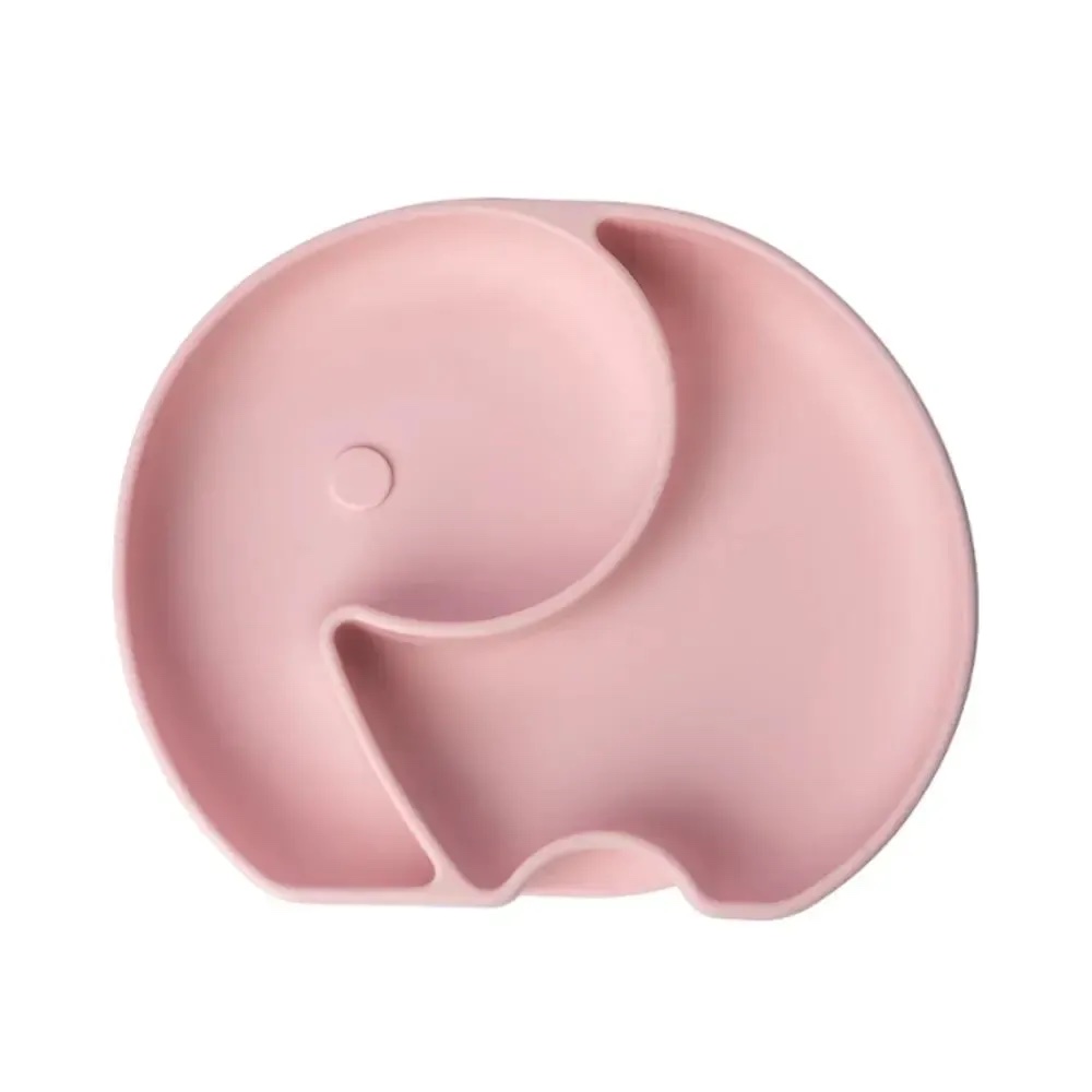 Assiette bébé en Silicone avec Ventouse – (4 Mois+) Éléphant YUMMY – Image 3