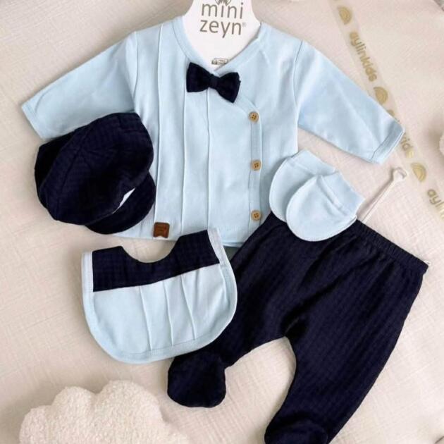 Mini zeyn ensemble naissance 5pcs coton ☁️