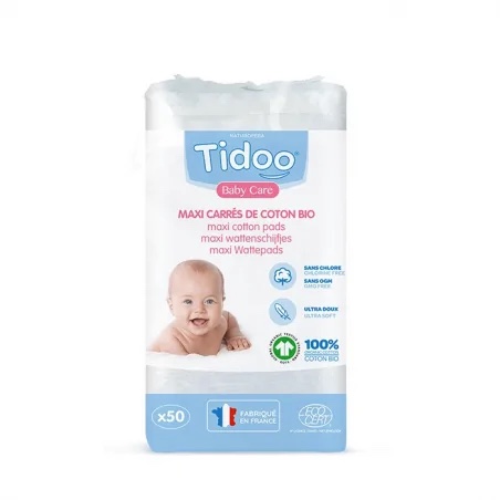 Maxi carrés de coton BIO x50 - Tidoo