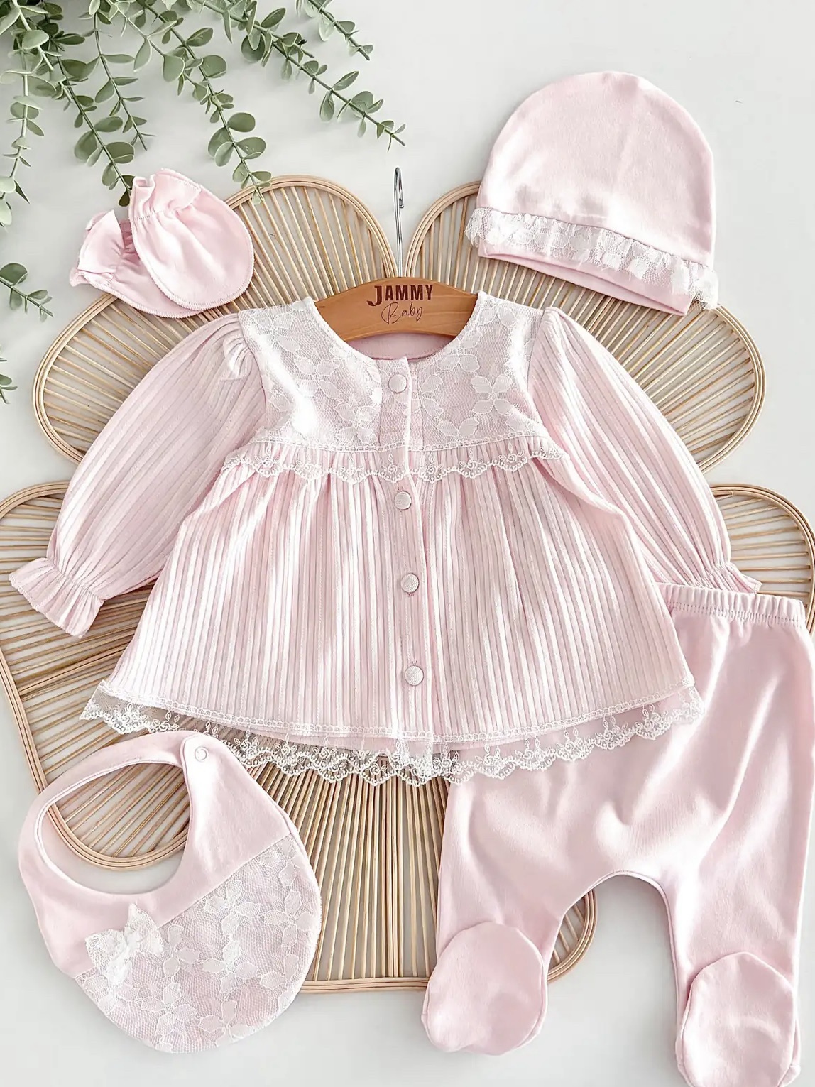 Mini zeyn ensemble naissance fille 5pcs