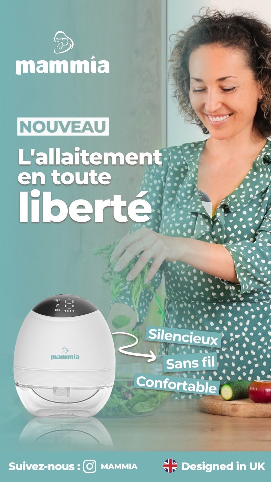 Tire lait main libre 4 modes MAMMIA – Image 6