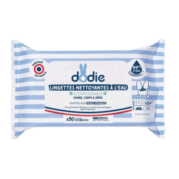 DODIE
DODIE LINGETTES NETTOYANTES A L'EAU 50 PIECES