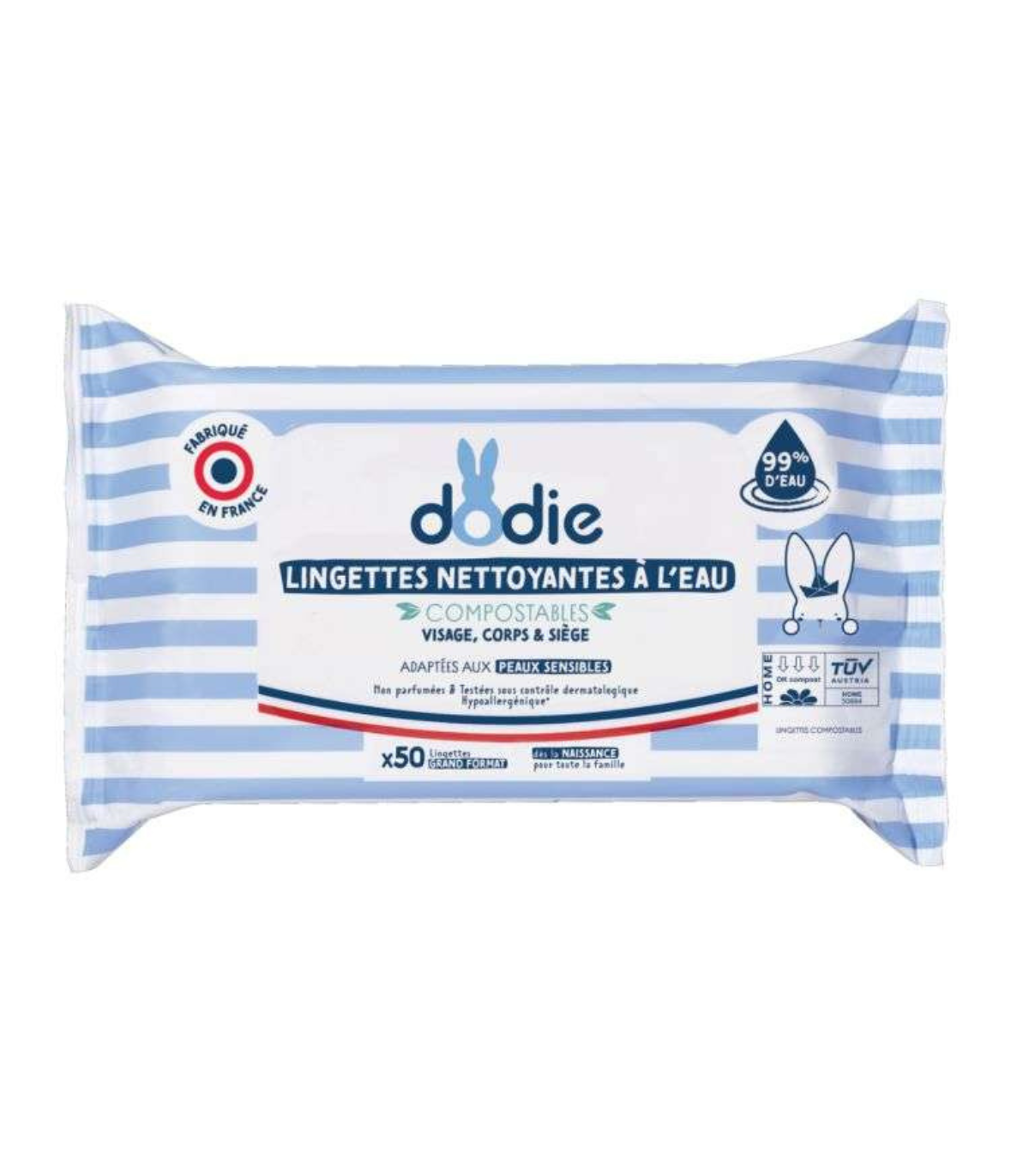 DODIE
DODIE LINGETTES NETTOYANTES A L'EAU 50 PIECES
