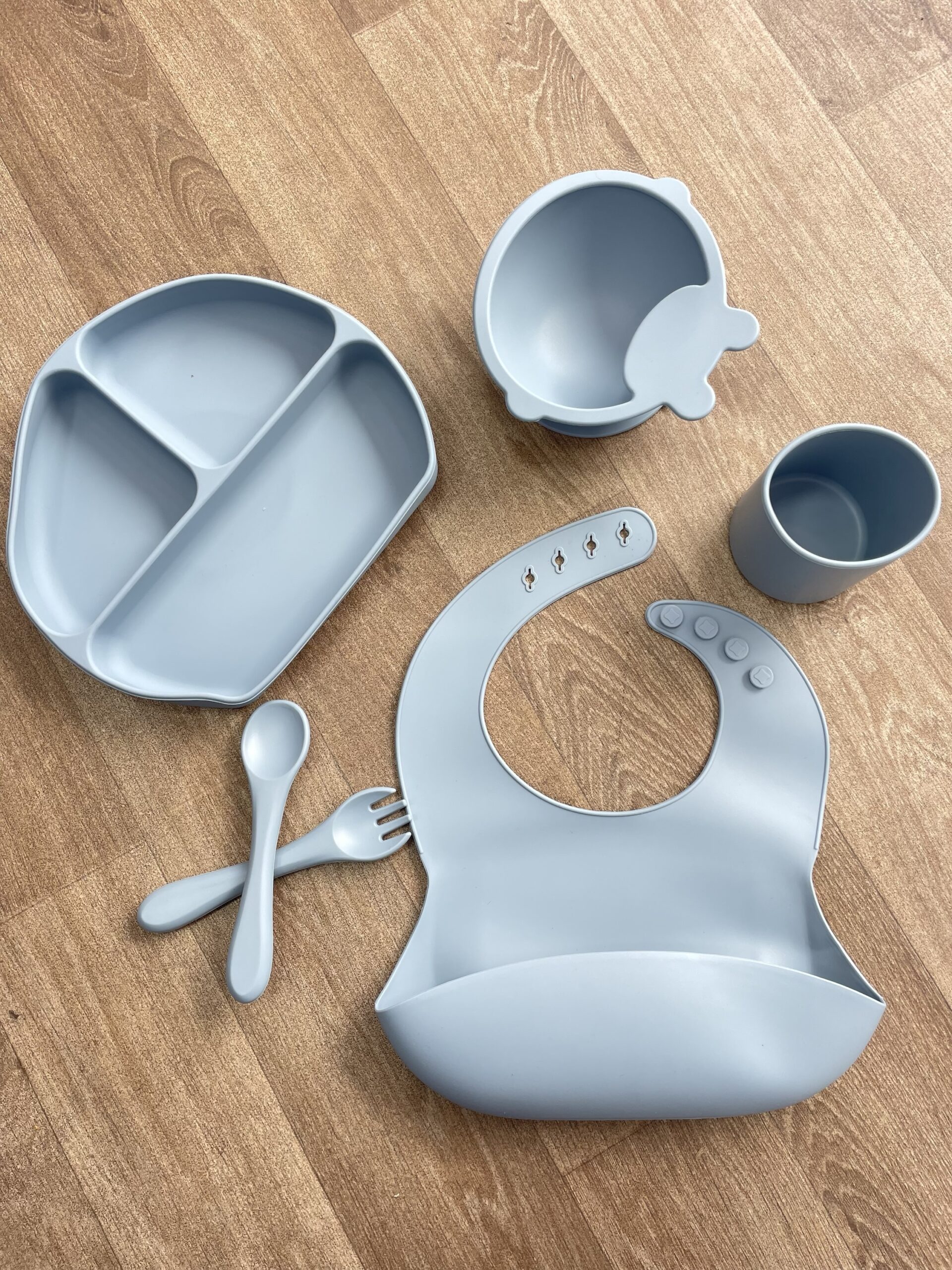 Ensemble de vaisselle pour bébé en silicone imperméable sans BPA