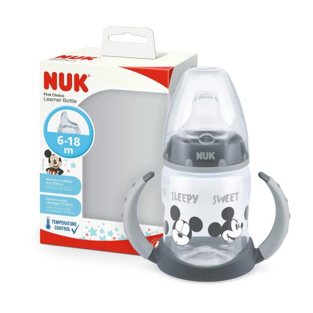 Nuk Tasse d’Apprentissage Mickey 6-18M Couleur Gris 150ml