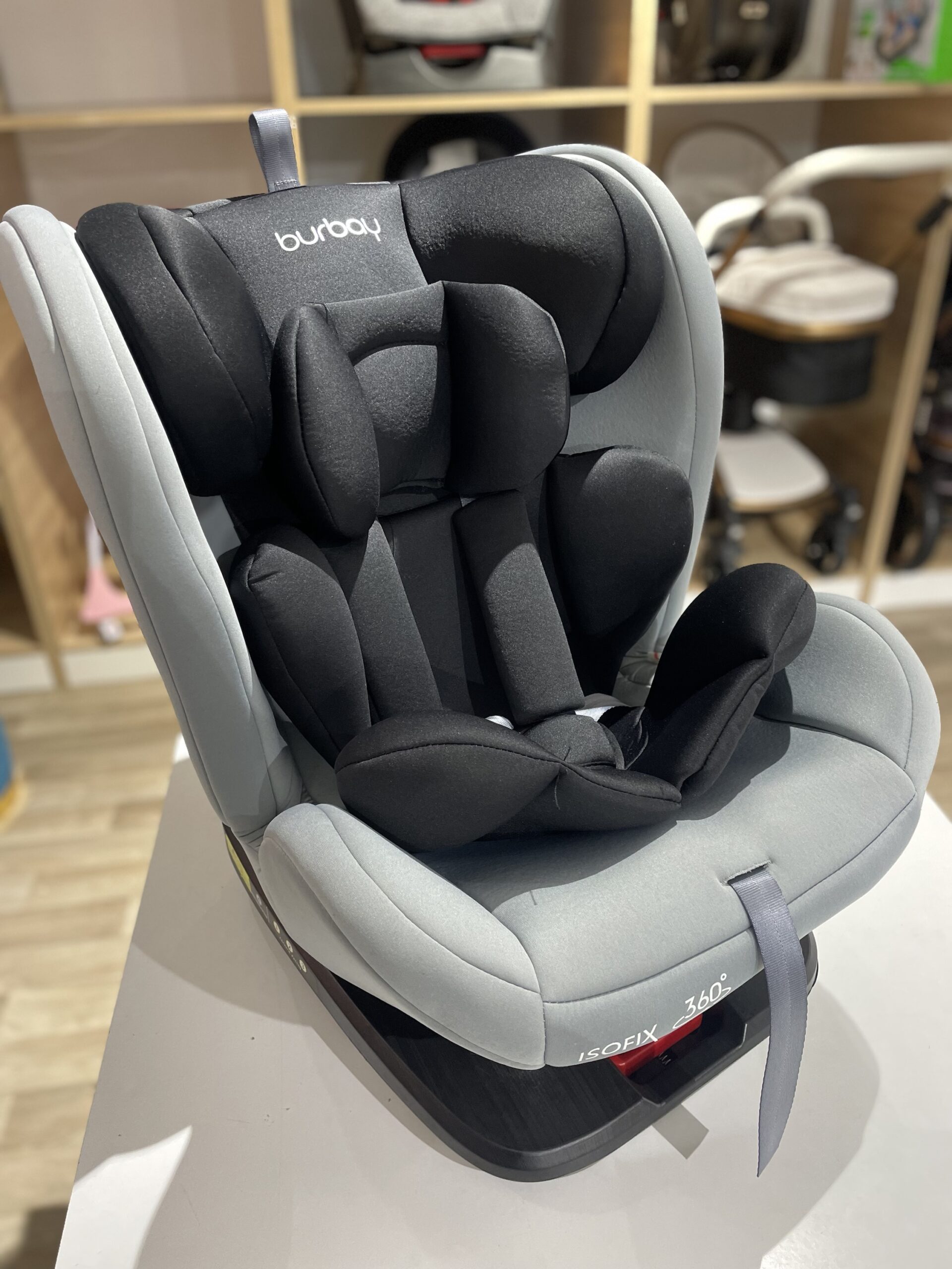 Siège auto Isofix 360 GRIS – Burbay