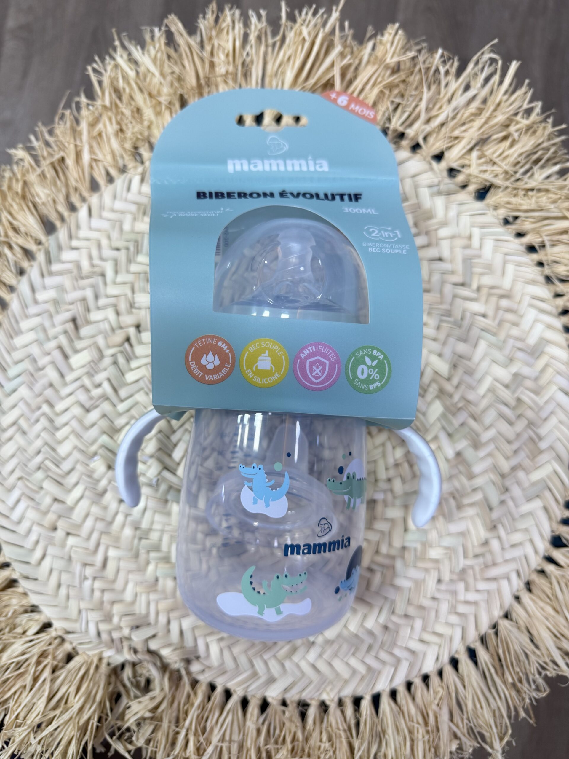 Mammia biberon Évolutif 2en1 Débit variable 300ml – Image 4