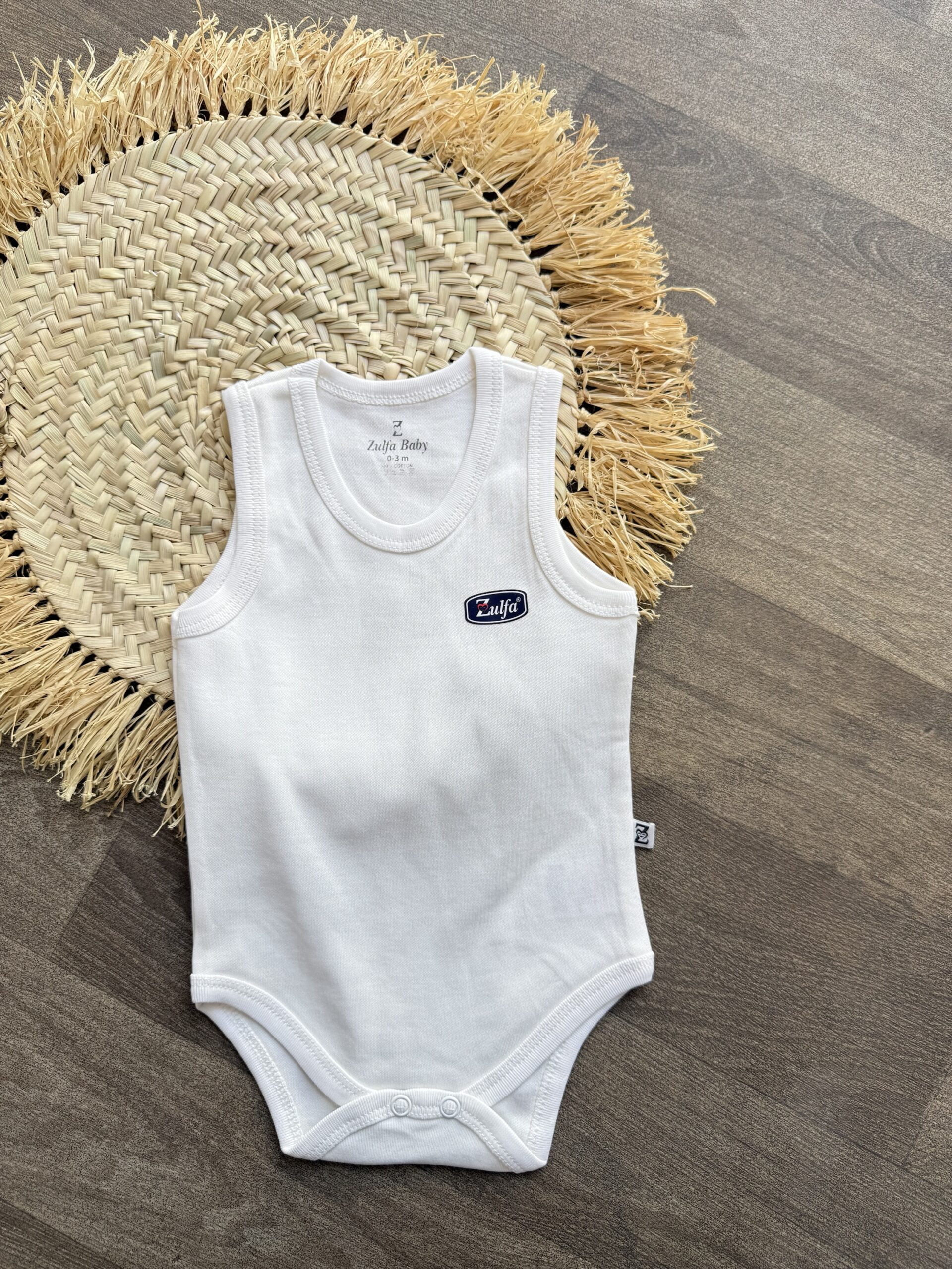 Zulfa sous vêtements en coton sans manche -Blanc cassé