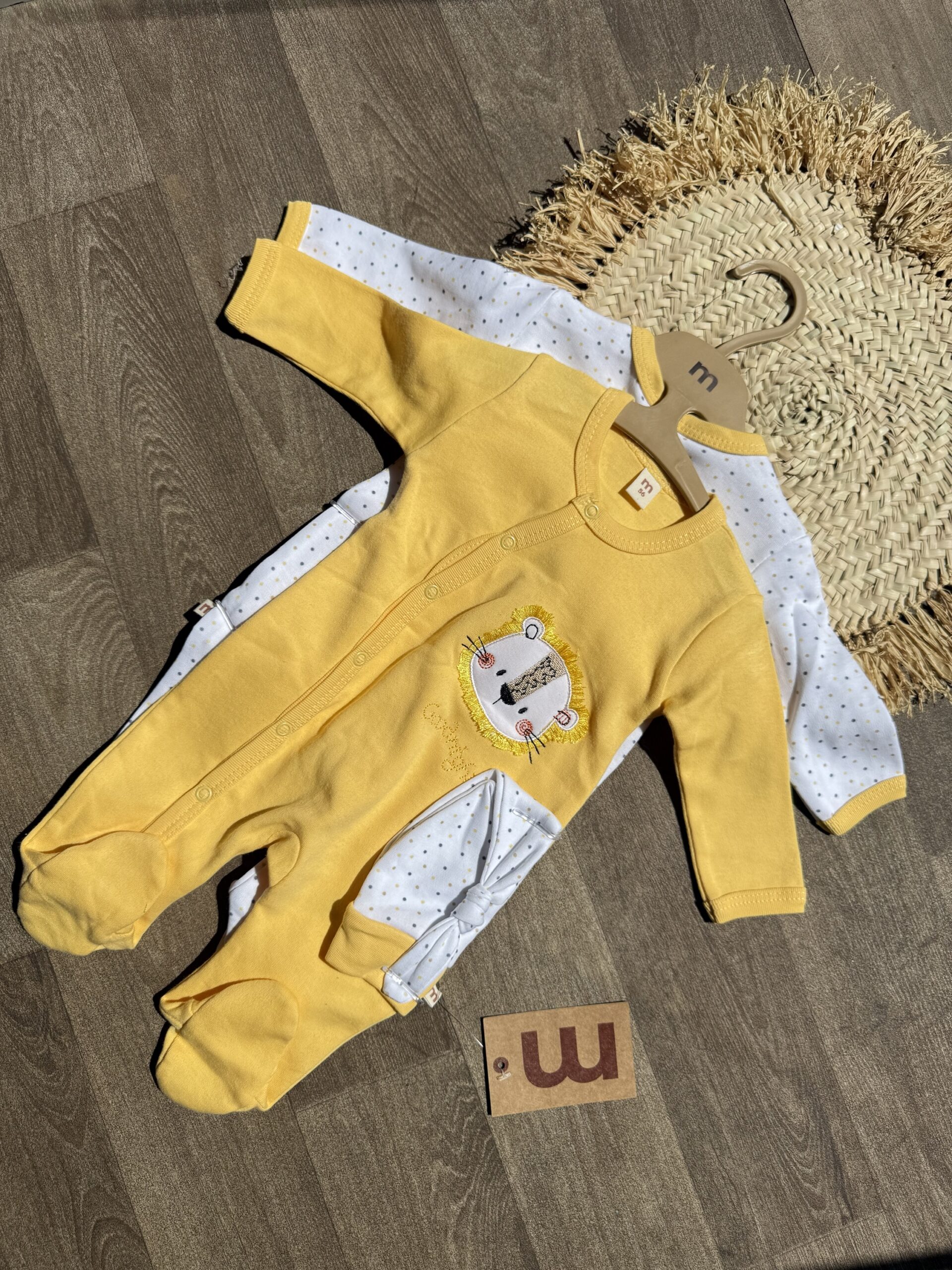 Minisse Pack 2 Grenouillère avec bonnet 💯Coton – Image 2
