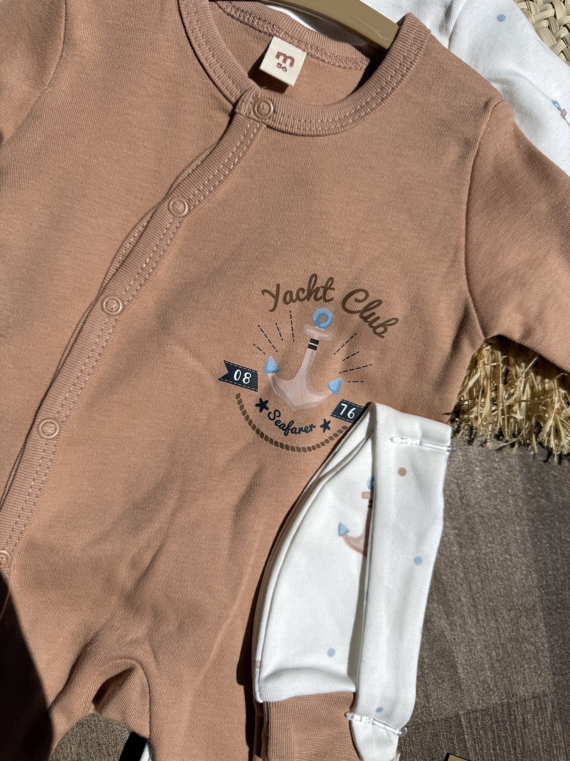 Minisse Pack 2 Grenouillère avec bonnet 💯Coton – Image 3