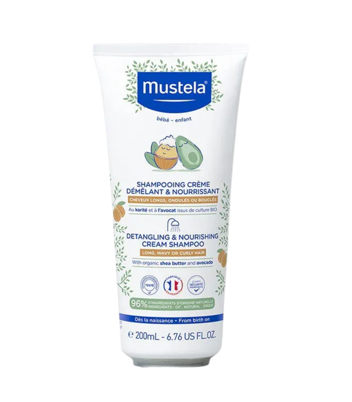 MUSTELA SHAMPOOING CRÈME DÉMÊLANT & NOURRISSANT CHEVEUX BOUCLÉS 200ML