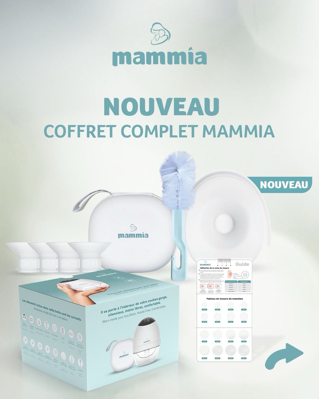 Tire lait main libre 4 modes MAMMIA