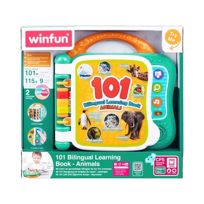 Winfun Livre d'apprentissage bilingue "101 Animaux" 18m+