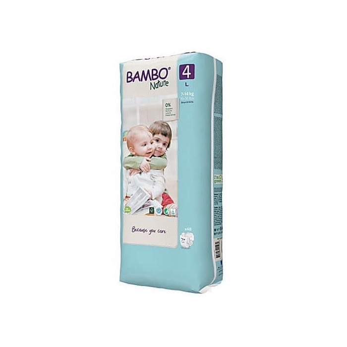 Couches Bambo Nature Taille 4 (7-14kg) 48 unités