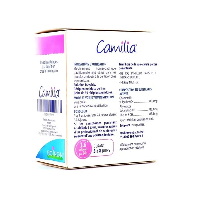 Camilia Dosettes homéopathiques pour troubles de dentition – Image 2