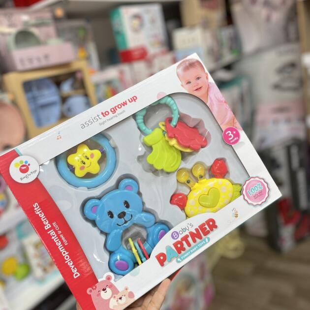Baby partner hochets 4pcs en silicone